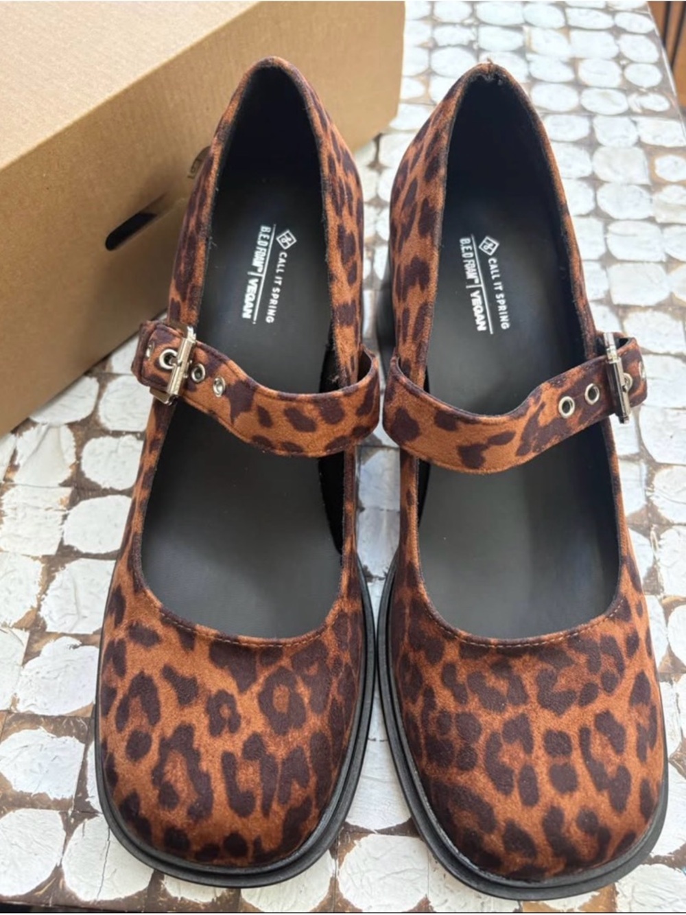 Call It Spring leopard print Mary Jane shoes